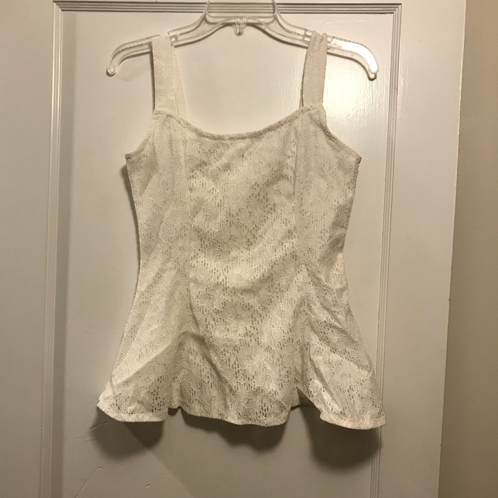 Lace Peplum Tank